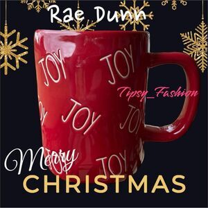 Rae Dunn JOY Christmas Coffee Cup Mug NEW